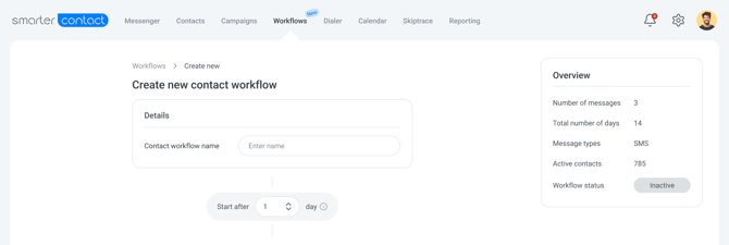 Create new contact workflow - Inctive