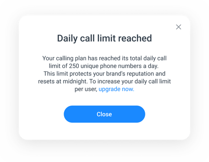 Daily call limit reached