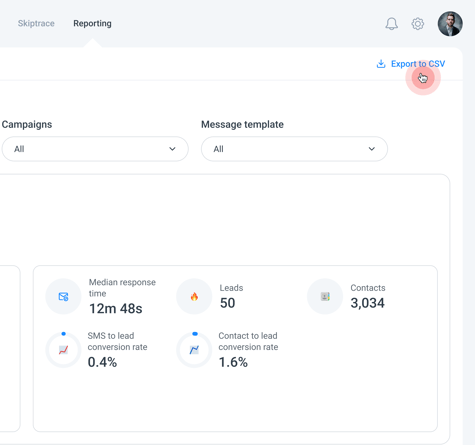 Reporting - Export to CSV
