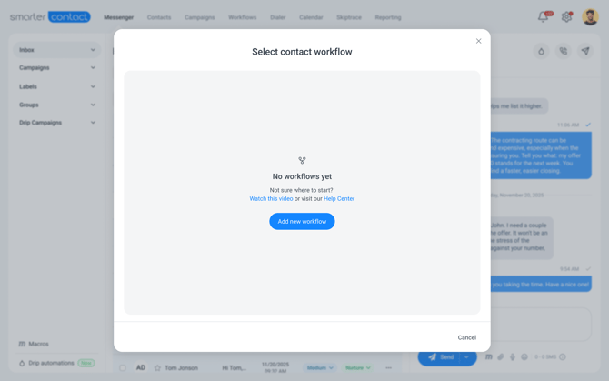 Workflow modal - Selected-1